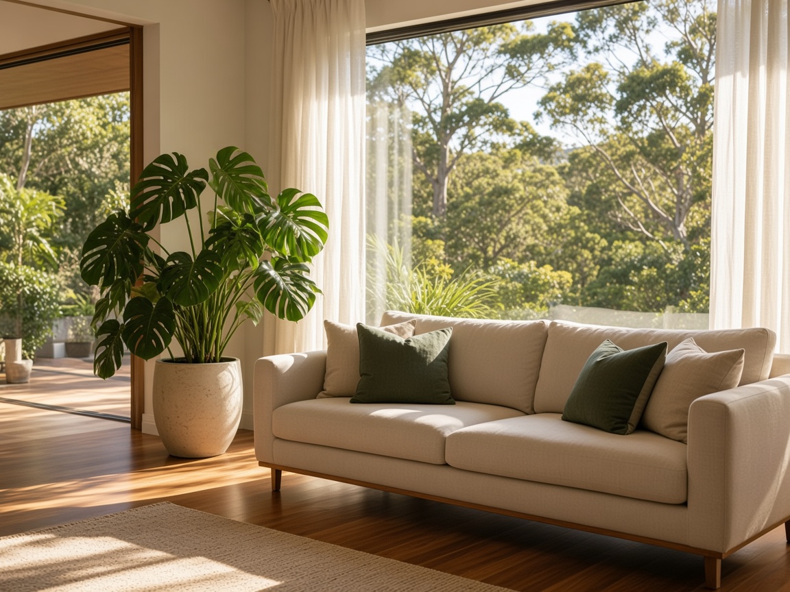 Sunlight across a living room designed for everyday comfort